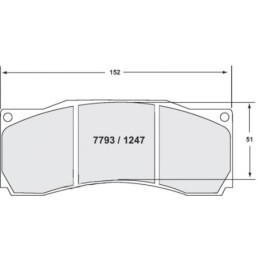 Pastiglie freno per kit freni grandi D2 Racing 4 pastiglie per kit anteriore 6 e 8 vasi