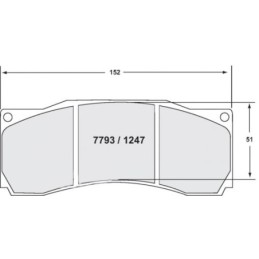 Pastiglie freno per kit freni grandi D2 Racing 4 cuscinetti per kit anteriore da 6 e 8 vasi