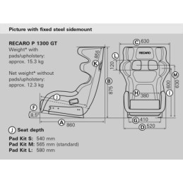 Sedile avvolgente P1300 (FIA)