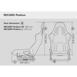 Sedile avvolgente Podium CF con airbag (FIA, TÜV e ABE)
