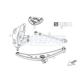 Kit di binari anteriori per Mitsubishi Lancer Evo 7/8/9