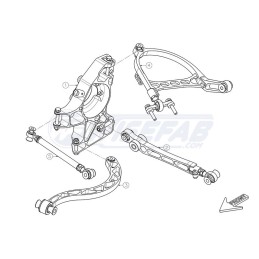 Kit cingoli posteriori per Mitsubishi Lancer Evo 7/8/9
