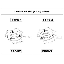 Assetto a ghiera D2 Sport per Lexus ES (XV30, 01-06) Tipo 1