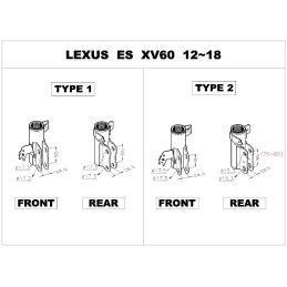 Assetto a ghiera D2 Sport per Lexus ES (XV60, 12-18) Tipo 1