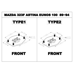 Assetto a ghiera D2 Street per Mazda 323F (89-94) Tipo 1