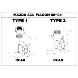 Coilovers del circuito D2 per Mazda 323 (98-03) Berlina/Hatchback
