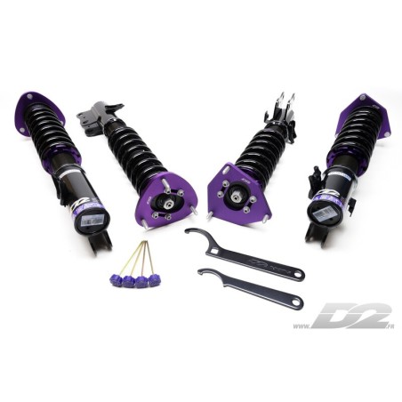Assetto Coilovers D2 Street per Subaru Impreza WRX / STI GD e GG (5x100, 00-07)