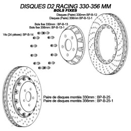 Dischi 286x26 mm per anteriori fissi completi e montati su cappelli/ciotole fissi