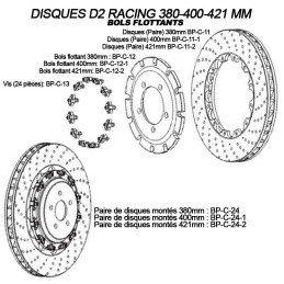 Dischi 286x26 mm per anteriori fissi completi e montati su cappelli/ciotole fissi