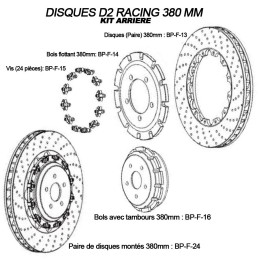 Dischi 286x26 mm per posteriori fissi completi e montati su cappelli/ciotole fissi