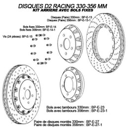 Dischi 286x26 mm per posteriori fissi completi e montati su cappelli/ciotole fissi