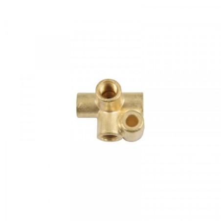 Raccordo Freni F a 4 Vie con Foro di Fissaggio M10x1 ottone