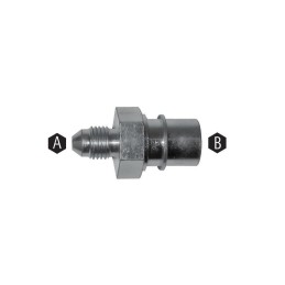 Adattatore Maschio-Femmina Concavo Passaparete A. 3/8"x24 B. M10x1 Acciaio Zincato