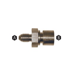 Adattatore Maschio-Femmina Concavo Passaparete  A. 3/8"x24 B. 3/8"x24 Acciaio Zincato