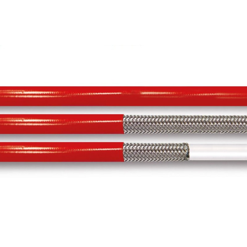 Tubo Acciaio/Teflon Rivestito Rosso