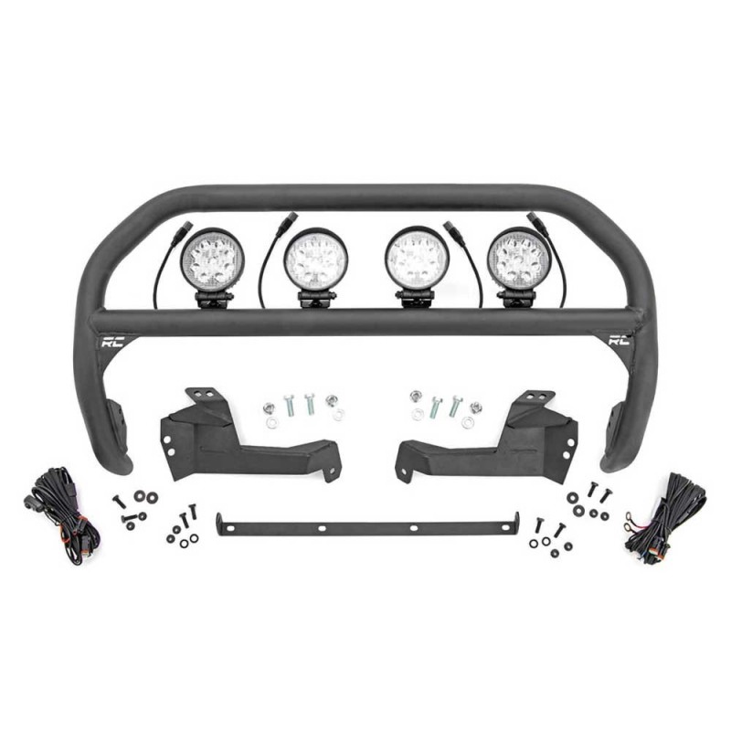 Bull bar con luci LED rotonde 4"