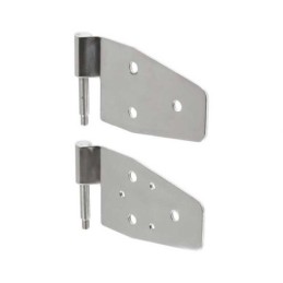 Set di cerniere per porta in acciaio inox