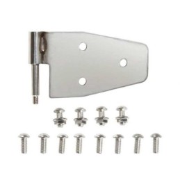 Set di cerniere per porta in acciaio inox