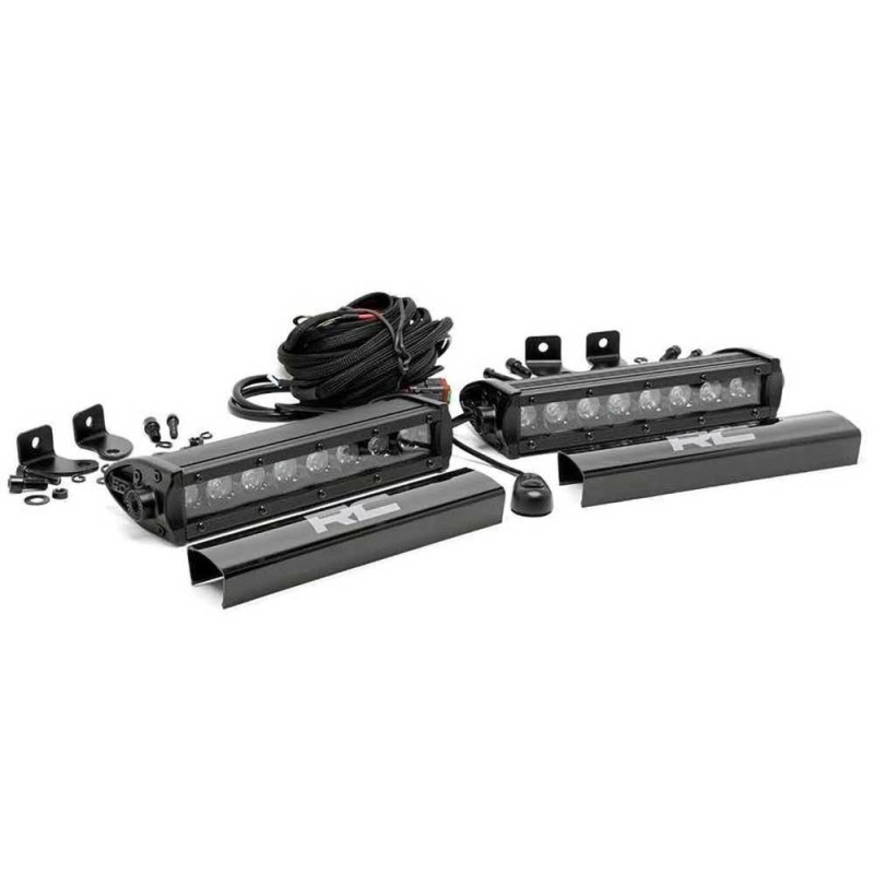 Barre luminose a LED da 8" spot a fila singola Black Series