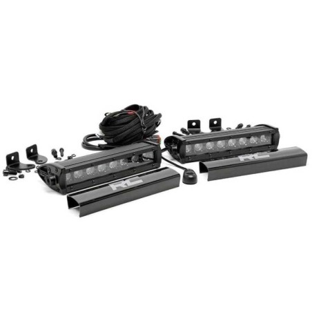 Barre luminose a LED da 8" spot a fila singola Black Series