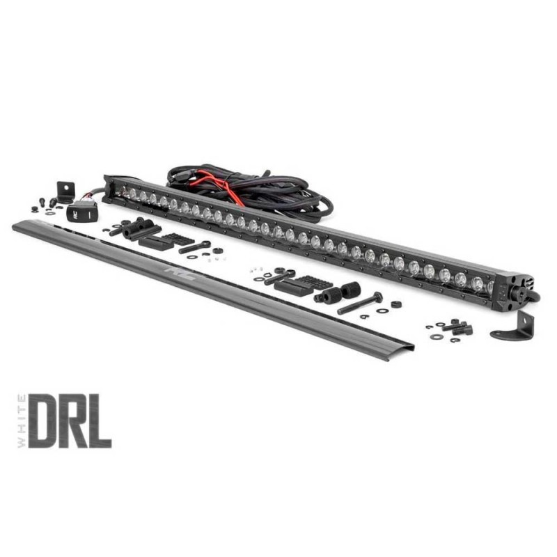 Barra luminosa a LED da 30 "fila singola bianca DRL spot Black Series Barra luminosa a LED da 30 "fila singola bianca DRL spot Black Series