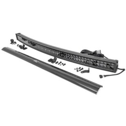 Barra luminosa a LED da 50 "doppia fila bianca curva DRL spot/flood Black Series