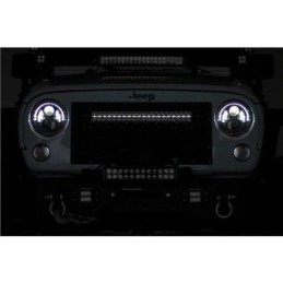 Barra luminosa a LED da 50 "doppia fila bianca curva DRL spot/flood Black Series