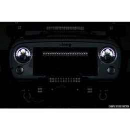 Barra luminosa a LED da 30" a doppia fila ambra DRL spot/flood Black Series