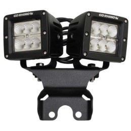 Supporti per luci sul cofano posteriore centrale per due luci Cube LED 3x3"