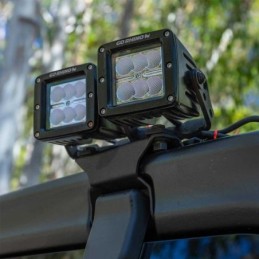 Supporti per luci sul cofano posteriore centrale per due luci Cube LED 3x3"