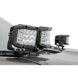 Luci LED Cree quadrate da 2" con kit DRL ambra Black Series