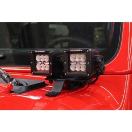 Supporti per parabrezza per un LED 3x3" Dual Cube