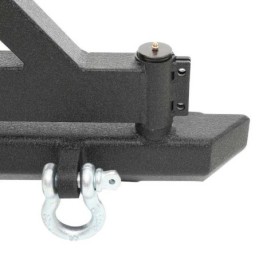 Paraurti posteriore tubolare in acciaio con anelli a D portapneumatico e gancio di traino SRC Classic