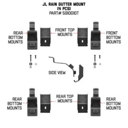 Kit di montaggio per grondaia rack SRM capacità di montaggio fino a 50 kg