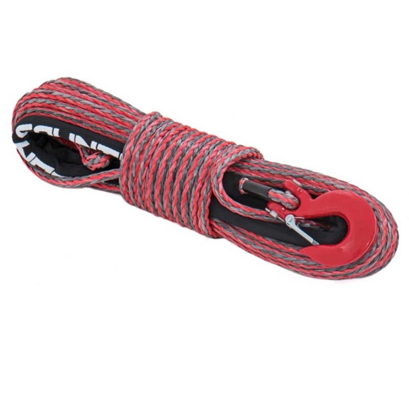 Corda sintetica per verricello rossa/grigia 16000 lbs