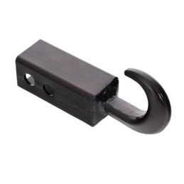 Gancio traino estraibile in acciaio nero