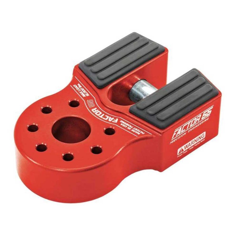 Flatlink con perno in titanio e protezione in gomma rosso