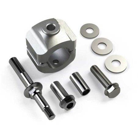 Kit staffa di montaggio riposizionamento stabilizzatore sterzo tirante 1-3/8" Lift 0-6"