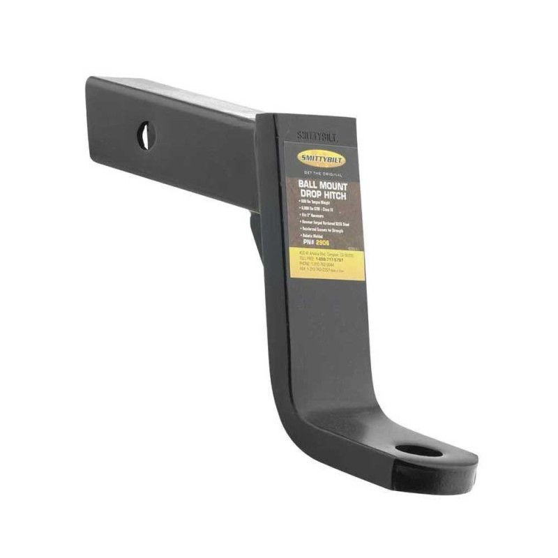 Gancio di traino con attacco a sfera drop acciaio nero Lift 6" Gancio di traino con attacco a sfera drop acciaio nero Lift 6"