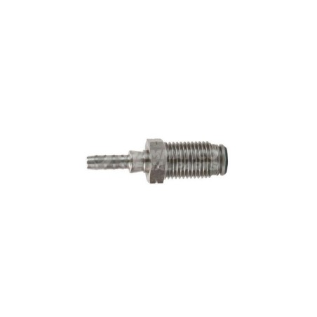 Raccordo dritto maschio girevole metrico sede doppia con Collare a Graffare AN3 M10x1.25 Argentato