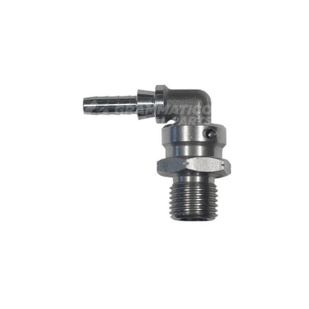 Raccordo 90° maschio girevole per pinza con Collare a Graffare Oring alte temperature