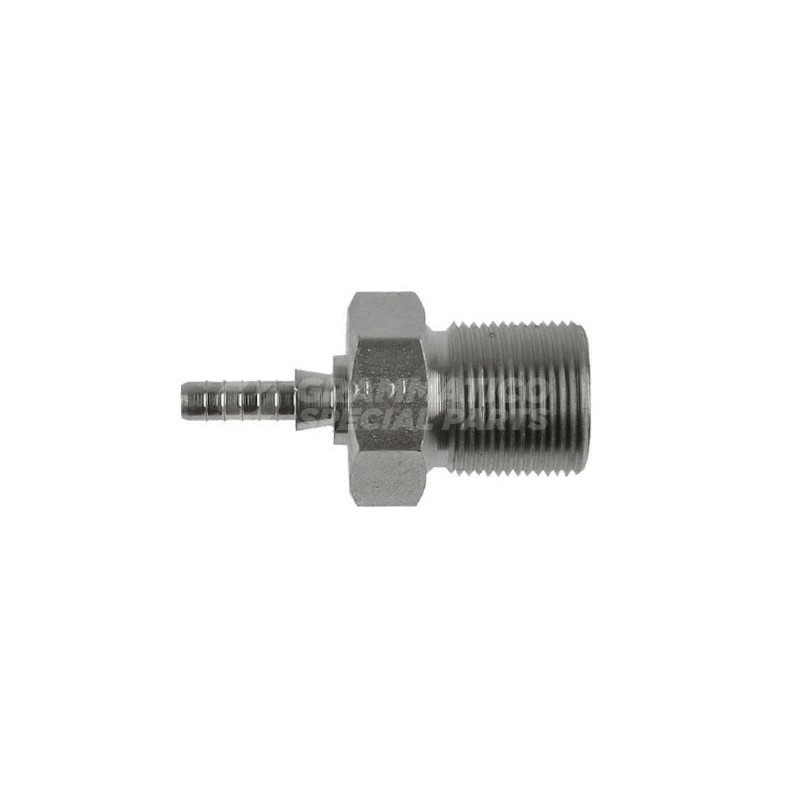 Raccordo femmina passaparete concavo metrico con Collare a Graffare AN3 M10x1.25 Argentato Controdado 2k8686 Raccordo femmina passaparete concavo metrico con Collare a Graffare AN3 M10x1.25 Argentato Controdado 2k8686