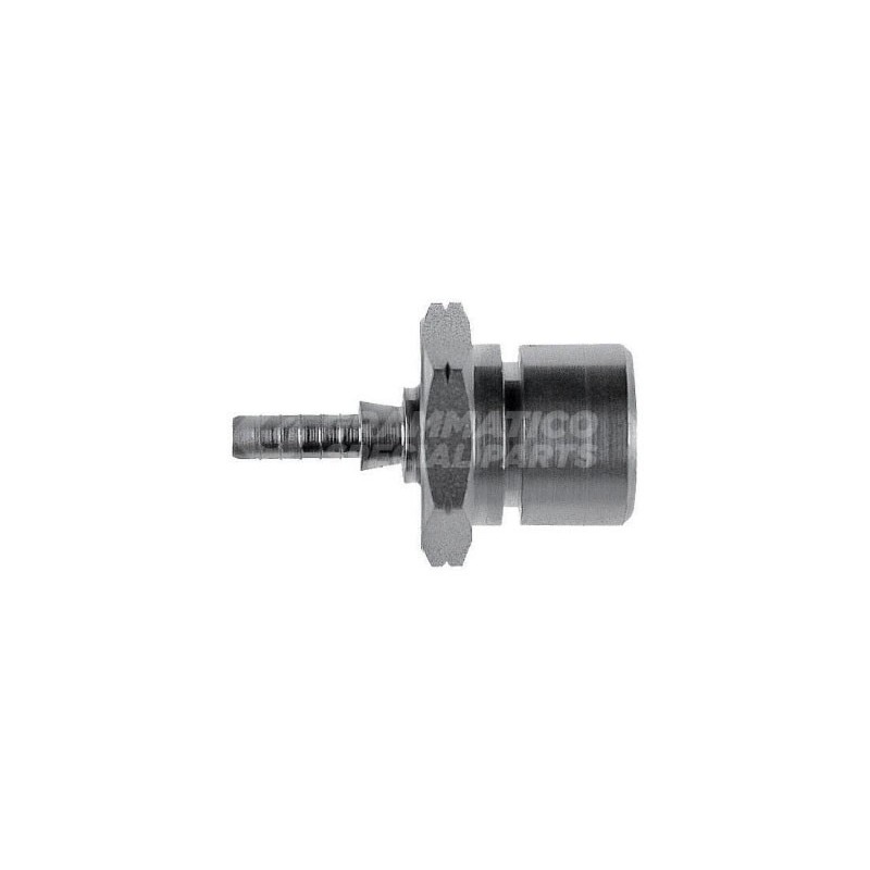 Raccordo dritto femmina convesso metrico anello scanalato con Collare a Graffare AN3 M10x1 Argentato Toyota
