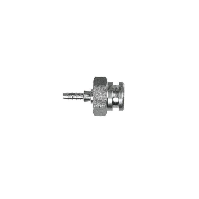 Raccordo dritto femmina convesso anello scanalato con Collare a Graffare AN3 M10x1.25 Argentato Raccordo dritto femmina convesso anello scanalato con Collare a Graffare AN3 M10x1.25 Argentato