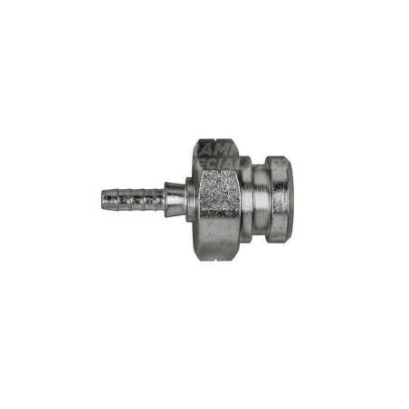 Raccordo dritto femmina convesso con anello arrotondato con Collare a Graffare AN3 M10x1 Argentato