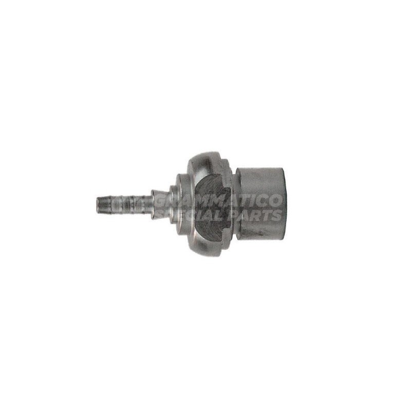 Raccordo dritto femmina convesso con anello scanalato con Collare a Graffare AN3 M10x1 Argentato