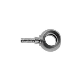 Raccordo occhiello dritto con Collare a Graffare AN3 12mm Inox