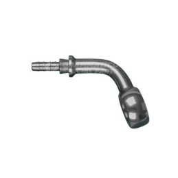 Raccordo a occhiello con collo esteso 70° con Collare a Graffare AN3 3/8"(10mm) Cromato