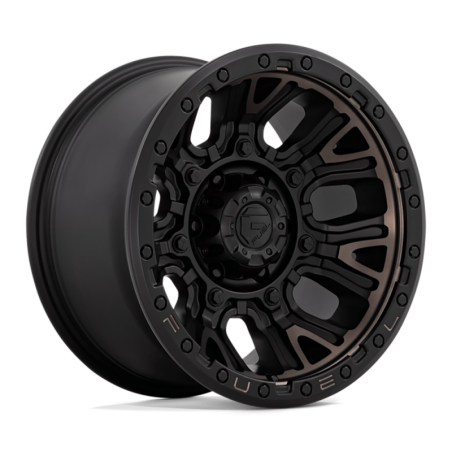 Cerchio in Lega D824 Traction Nero Opaco con Doppia Tinta Scura
