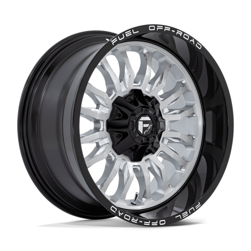 Cerchio in Lega D798 ARC Faccia Argento Spazzolato con Labbro Nero Fresato Cerchio in Lega D798 ARC Faccia Argento Spazzolato con Labbro Nero Fresato